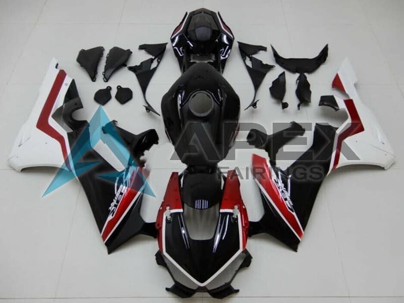 White Red Glossy Black - Honda CBR1000RR Fireblade SC77 (2017-2026) ABS Fairings — Style FE130 | Apex Fairings