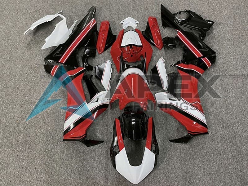 White Red Glossy Black - Honda CBR1000RR Fireblade SC77 (2017-2026) ABS Fairings — Style FE131 | Apex Fairings