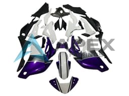 White Dark Purple Black - Honda CBR250R MC41 (2011-2016) ABS Fairings | Apex Fairings — view 1
