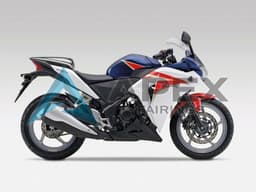 White Red Dark Blue Stripe - Honda CBR250R MC41 (2011-2016) ABS Fairings | Apex Fairings — view 1