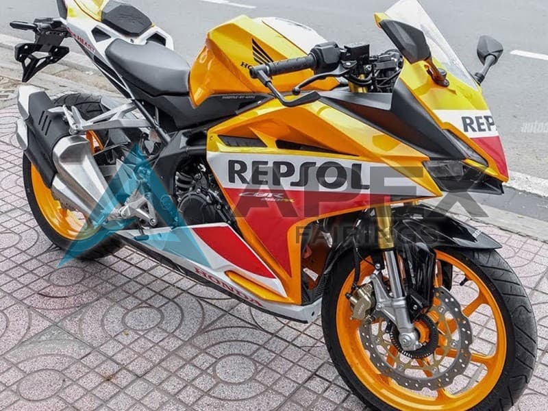 Yellow White Red Repsol - Honda CBR250RR MC51 (2017-2022) ABS Fairings | Apex Fairings