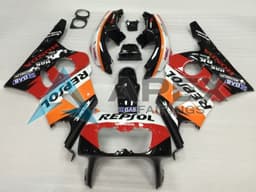 White Red Blue - Honda CBR400RR NC23 (1987-1989) ABS Fairings — Style FE12 | Apex Fairings — view 1
