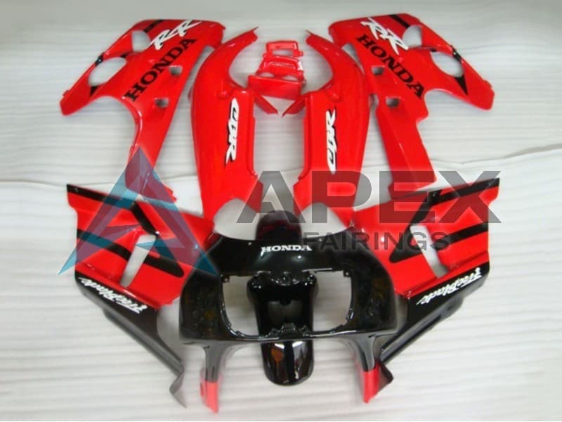 Red Glossy Black Fireblade - Honda CBR400RR NC29 (1990-1999) ABS Fairings | Apex Fairings