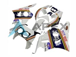 White Gold Red Dark Blue Rothmans - Honda CBR400RR NC29 (1990-1999) ABS Fairings | Apex Fairings — view 2