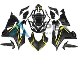 Matte Black Yellow - Honda CBR500R (2019-2023) ABS Fairings | Apex Fairings — view 1