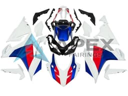 White Red Blue - Honda CBR500R (2019-2023) ABS Fairings — Style FE36 | Apex Fairings — view 1