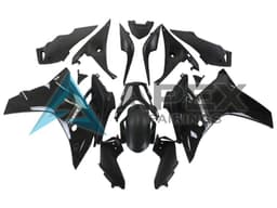 Glossy Black - Honda CBR600F (2011-2013) ABS Fairings — Style FE4 | Apex Fairings — view 1