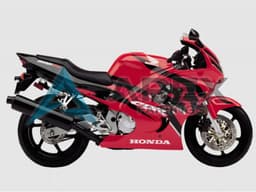 Red Glossy Black - Honda CBR600 F3 (1997-1998) ABS Fairings — Style FE18 | Apex Fairings — view 1