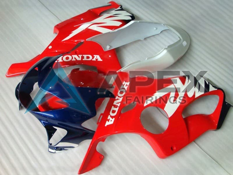 White Red Dark Blue - Honda CBR600 F4 (1999-2000) ABS Fairings | Apex Fairings