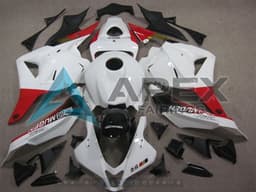 White Red Glossy Black Mugen - Honda CBR600RR (2009-2012) ABS Fairings | Apex Fairings — view 1