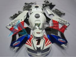 White Red Blue Black Number 1 - Honda CBR600RR USA Spec (2013-2026) ABS Fairings | Apex Fairings — view 1
