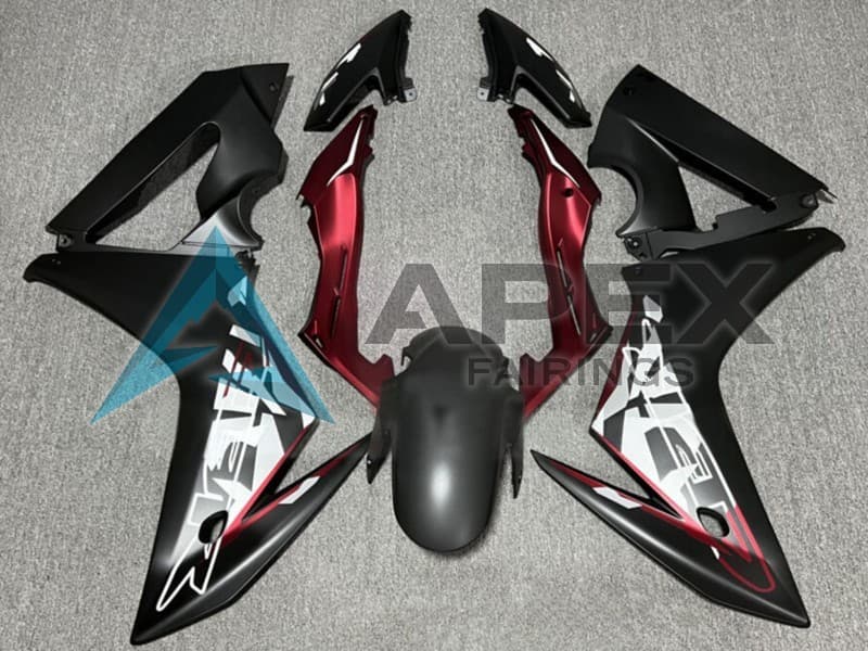 Matte Black Red - Honda CBR650F (2014-2016) ABS Fairings | Apex Fairings