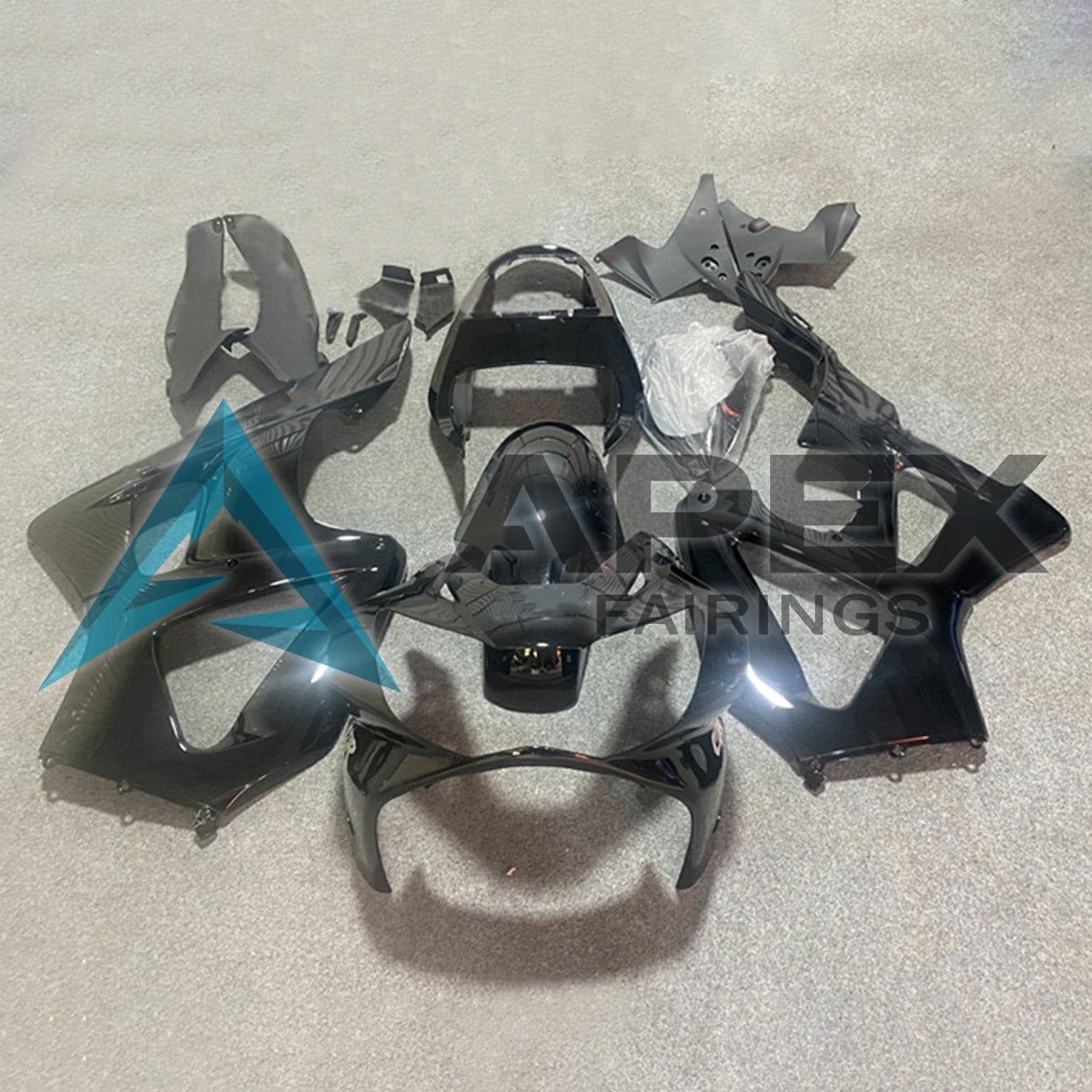 Black - Honda CBR900RR CBR929RR (2000-2001) ABS Fairings | Apex Fairings