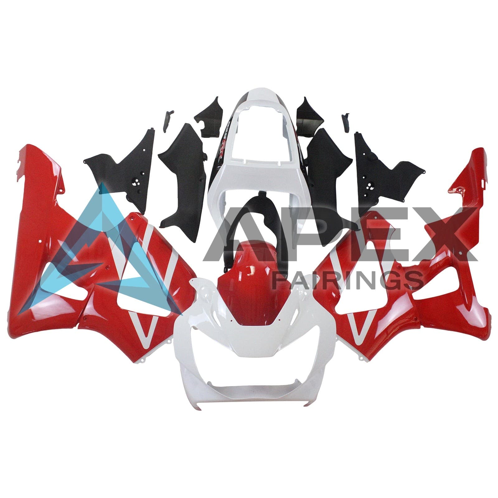 Red & White - Honda CBR900RR CBR929RR (2000-2001) ABS Fairings | Apex Fairings