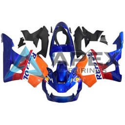 Blue & Orange & Repsol - Honda CBR900RR CBR929RR (2000-2001) ABS Fairings | Apex Fairings — view 1