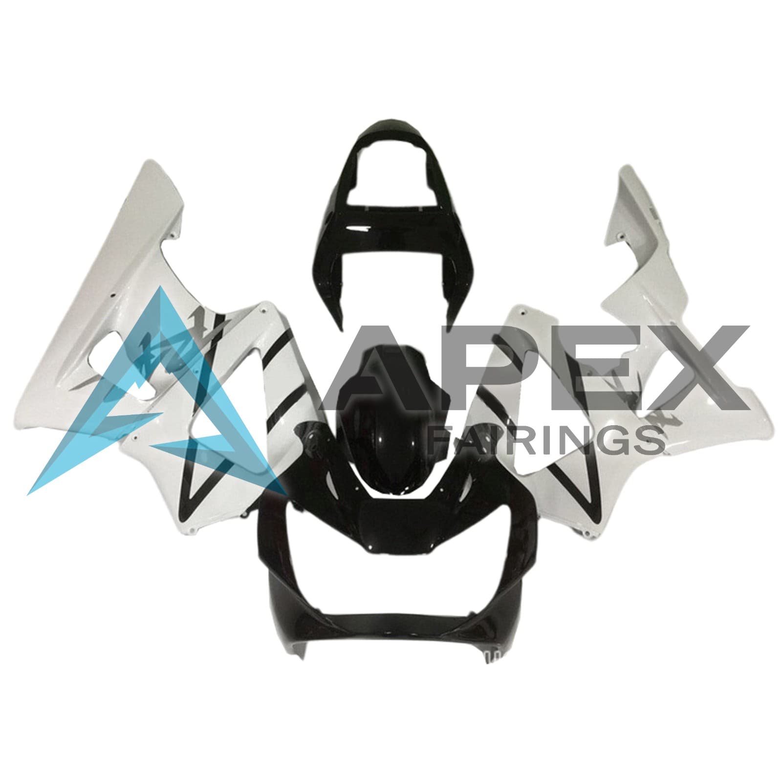 White & Black - Honda CBR900RR CBR929RR (2000-2001) ABS Fairings — Style A4 | Apex Fairings