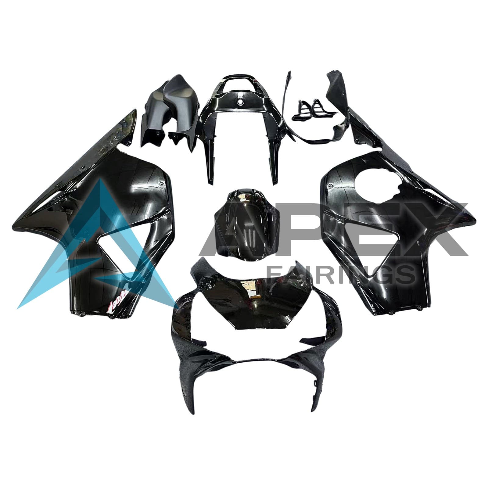 Black - Honda CBR900RR CBR959RR (2002-2003) ABS Fairings — Style A21 | Apex Fairings