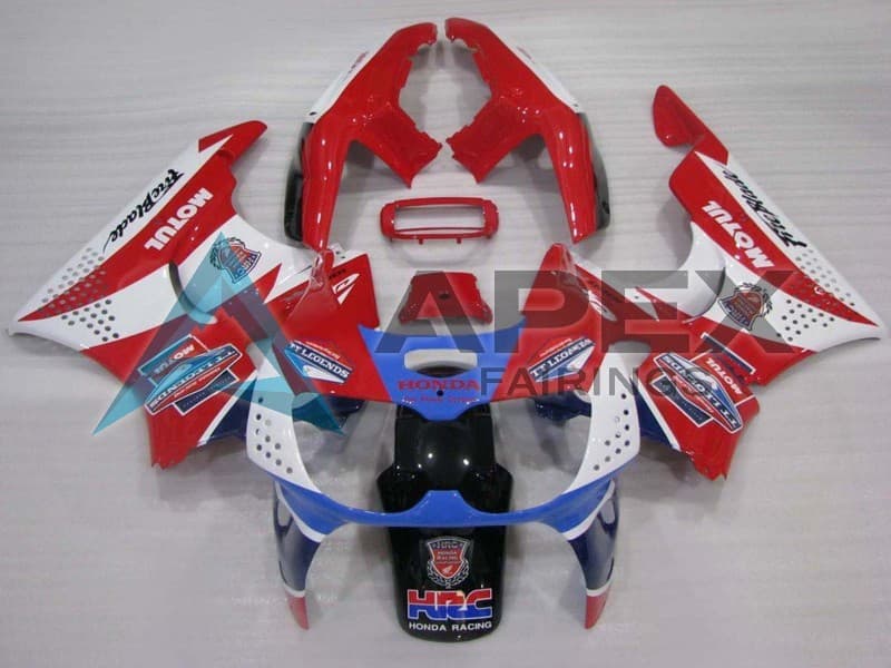 White Red Light Blue Motul - Honda CBR900RR CBR893RR SC28 (1994-1995) ABS Fairings | Apex Fairings