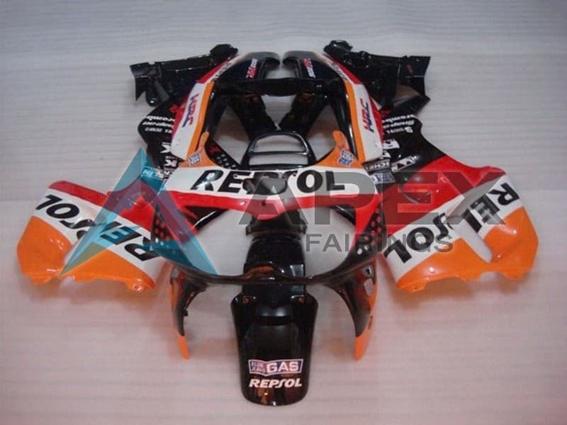 Orange White Red Glossy Black Repsol - Honda CBR900RR CBR893RR SC28 (1994-1995) ABS Fairings | Apex Fairings