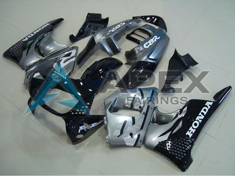 Silver Glossy Black - Honda CBR900RR CBR893RR SC33 (1996-1997) ABS Fairings | Apex Fairings