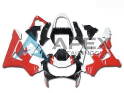 White Red Glossy Black - Honda CBR900RR CBR929RR SC44 (2000-2001) ABS Fairings | Apex Fairings — view 1