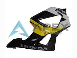 White Yellow Glossy Black - Honda CBR900RR CBR929RR SC44 (2000-2001) ABS Fairings | Apex Fairings — view 4