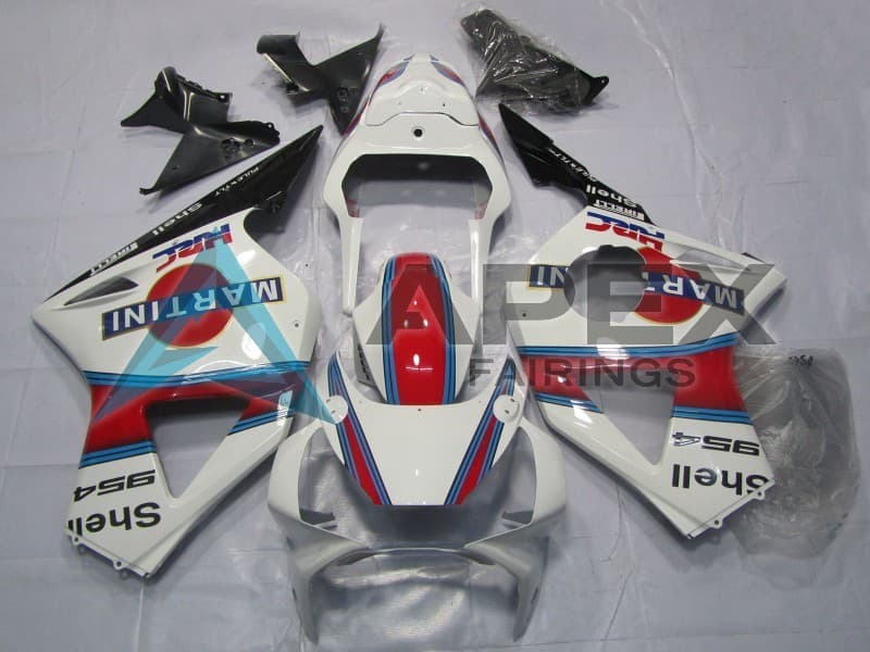 White Red Black Martini - Honda CBR900RR CBR954RR SC50 (2002-2003) ABS Fairings | Apex Fairings