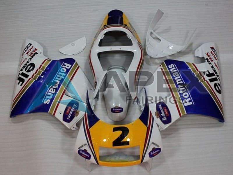 White Blue Yellow Gold Rothmans Elf 2 - Honda NSR250R MC28 (1994-1998) ABS Fairings | Apex Fairings