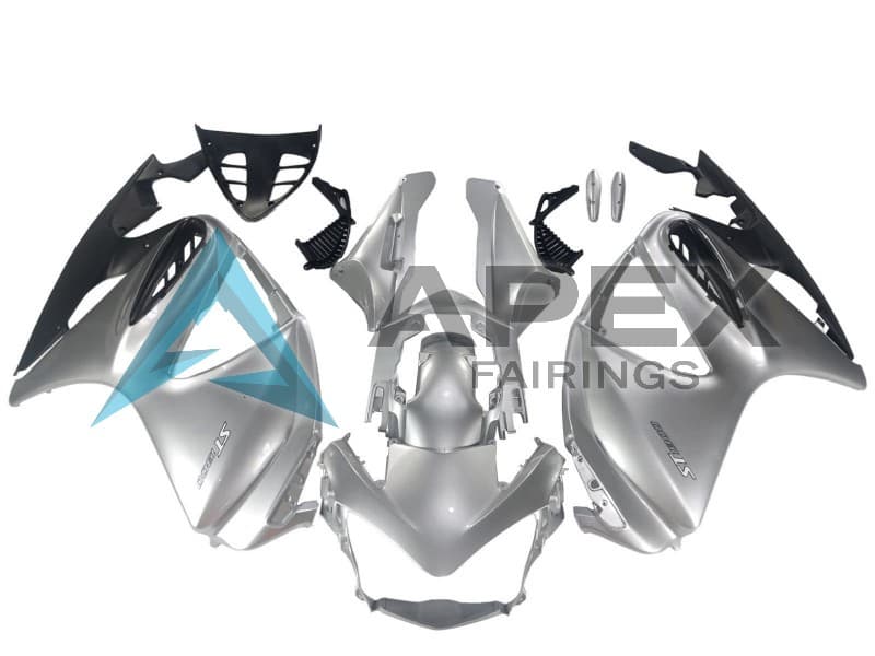 Silver Matte Black - Honda Honda ST 1300 / Pan European 1300 (2002-2016) ABS Fairings — Style FE10 | Apex Fairings