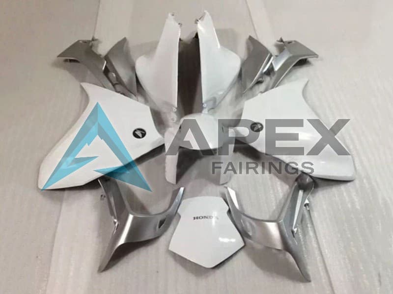 Silver White - Honda VFR1200F (2010-2013) ABS Fairings — Style FE14 | Apex Fairings