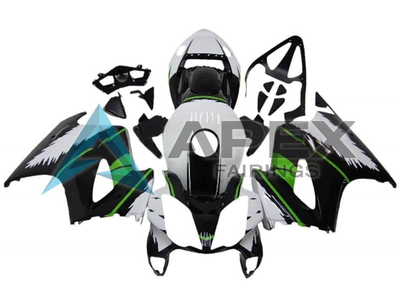 White Green Glossy Black - Honda VFR800 Interceptor RC46 (2002-2016) ABS Fairings | Apex Fairings