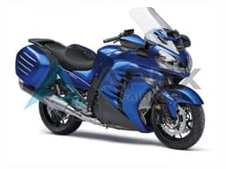 Blue Black - Kawasaki GTR1400 / ZG1400 (2007-2009) ABS Fairings | Apex Fairings — view 1