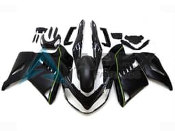 Matter Black Green Lines - Kawasaki GTR1400 / ZG1400 (2007-2009) ABS Fairings | Apex Fairings — view 1