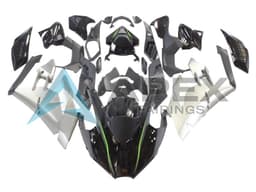Black Silver Green - Kawasaki Ninja H2 (2015-2022) ABS Fairings | Apex Fairings — view 1