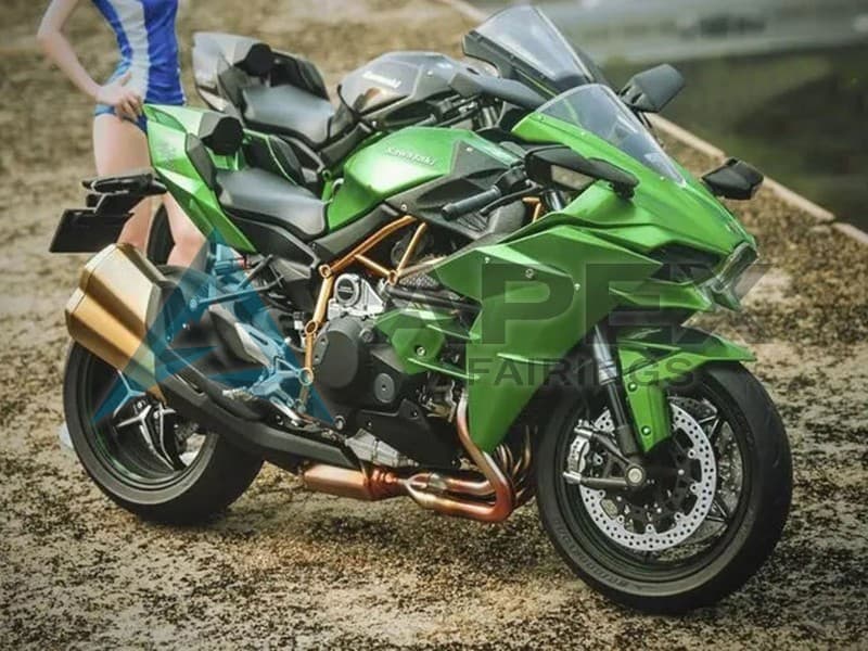 Green - Kawasaki Ninja H2 (2015-2022) ABS Fairings | Apex Fairings