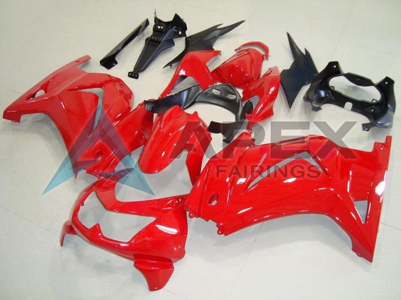 Red Black - Kawasaki Ninja250 / EX250 / ZX-250R (2008-2012) ABS Fairings | Apex Fairings