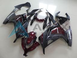 Maroon Red Matte Grey - Kawasaki Ninja300 / EX300 / ZX-300R (2013-2018) ABS Fairings | Apex Fairings — view 1