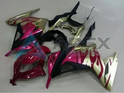 Glold Pink Red Black - Kawasaki Ninja300 / EX300 / ZX-300R (2013-2018) ABS Fairings | Apex Fairings — view 1