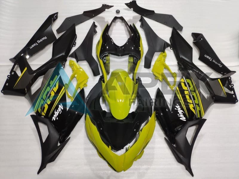 Yellow Glossy Black Matte Black OEM - Kawasaki Ninja400 / EX400 (2018-2025) ABS Fairings | Apex Fairings