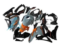 Nardo Grey Orange Black - Kawasaki Ninja500 / EX500 (2024-2025) ABS Fairings | Apex Fairings — view 1