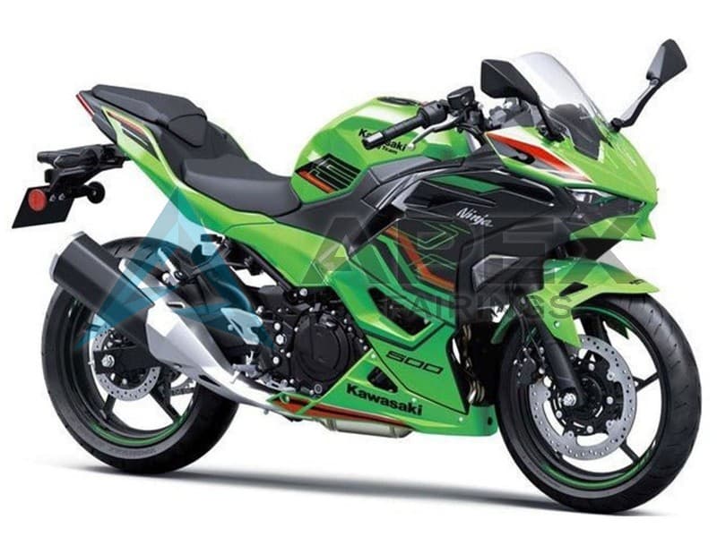 Green Black Red - Kawasaki Ninja500 / EX500 (2024-2025) ABS Fairings | Apex Fairings