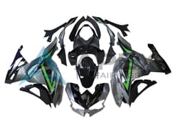 Grey Green Black - Kawasaki Ninja500 / EX500 (2024-2025) ABS Fairings | Apex Fairings — view 1