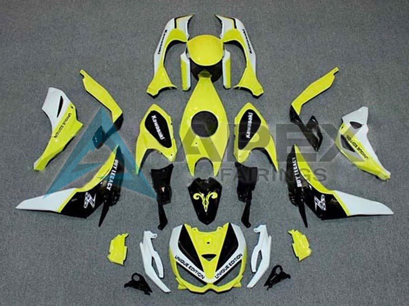 White Yellow Black - Kawasaki Z1000 (2014-2016) ABS Fairings | Apex Fairings