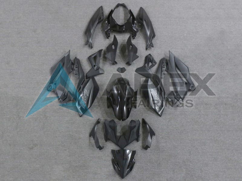 Matte Black Glossy Black - Kawasaki Z400 (2018-2025) ABS Fairings | Apex Fairings
