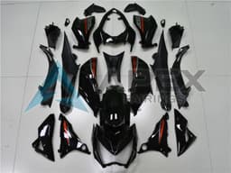 Glossy Black Red Silver - Kawasaki Z800 (2013-2016) ABS Fairings | Apex Fairings — view 1