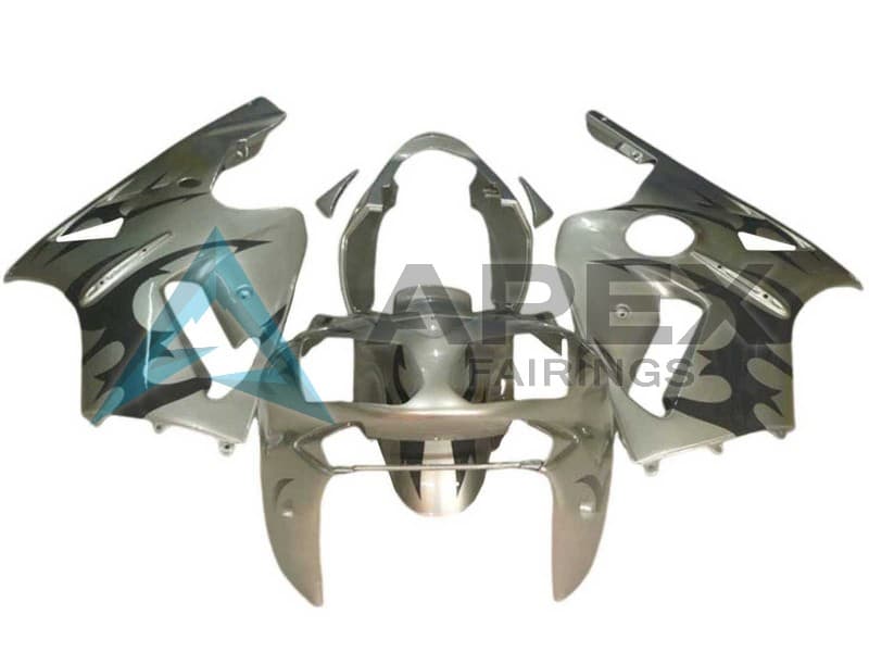 Silver Black - Kawasaki ZX-12R (2002-2006) ABS Fairings | Apex Fairings