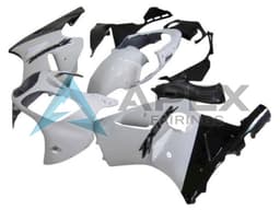White Glossy Black - Kawasaki ZX-12R (2002-2006) ABS Fairings — Style FE68 | Apex Fairings — view 1