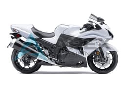 White Matte Black - Kawasaki ZX-14R (2012-2026) ABS Fairings | Apex Fairings — view 1