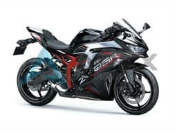 Silver Red Black - Kawasaki ZX-25R (2019-2026) ABS Fairings | Apex Fairings — view 1