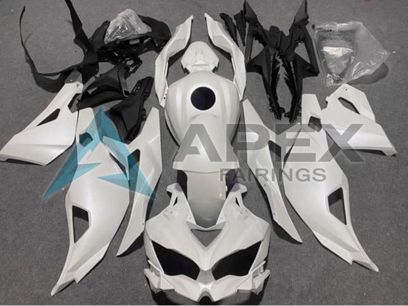 Pearl White - Kawasaki ZX-25R / ZX-4R / ZX-4RR (2019-2025) ABS Fairings | Apex Fairings